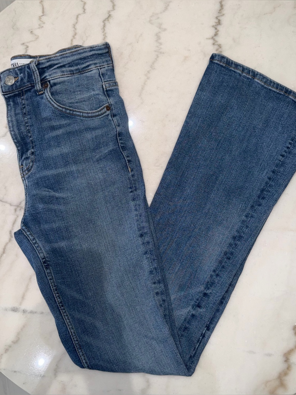 Flare Jeans Medium Blue by Zara size 6